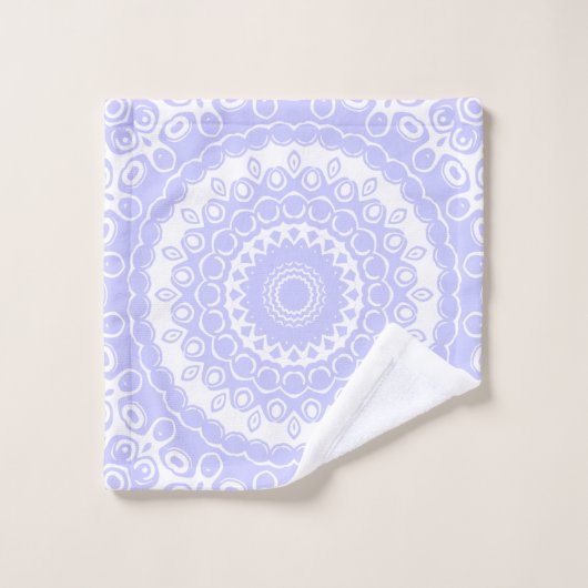 Periwinkle Dream Mandala Pattern Bad Handdoek (Wasdoekje)