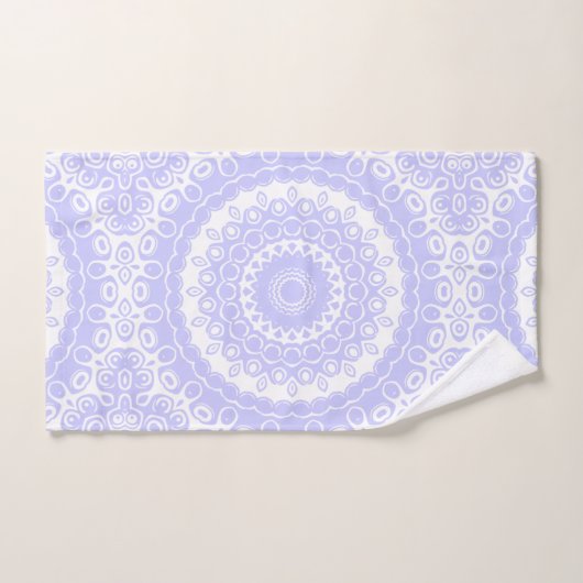 Periwinkle Dream Mandala Pattern Bad Handdoek (Handdoek)