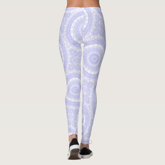 Periwinkle Dream Mandala Pattern Leggings (Achterkant)
