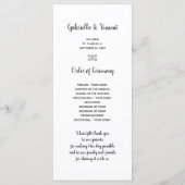 Periwinkle en Barn Wood Country Wedding Programme Programmakaart (Achterkant)