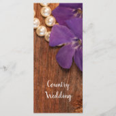 Periwinkle en Barn Wood Country Wedding Programme Programmakaart (Voorkant)