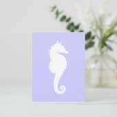 Periwinkle en White Zee Horse Briefkaart (Staand voorkant)