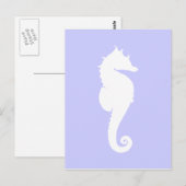 Periwinkle en White Zee Horse Briefkaart (Voorkant / Achterkant)