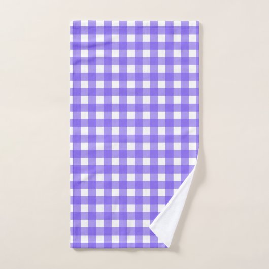 Periwinkle en witte gingham bad handdoek (Handdoek)