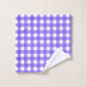 Periwinkle en witte gingham bad handdoek (Wasdoekje)