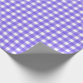Periwinkle en witte gingham cadeaupapier (Hoek)