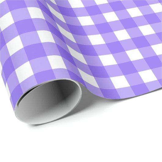 Periwinkle en witte gingham cadeaupapier (Rol Hoek)