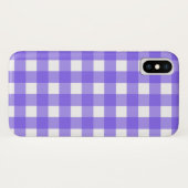 Periwinkle en witte gingham Case-Mate iPhone case (Achterkant (horizontaal))