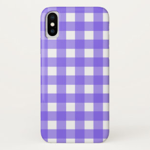 Periwinkle en witte gingham Case-Mate iPhone case