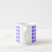 Periwinkle en witte gingham espresso kop (Achterkant)