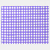 Periwinkle en witte gingham fleece deken (Voorkant (Horizontaal))
