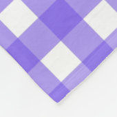 Periwinkle en witte gingham fleece deken (Hoek)