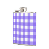 Periwinkle en witte gingham heupfles (Links)
