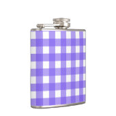 Periwinkle en witte gingham heupfles (Rechts)