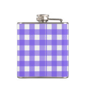 Periwinkle en witte gingham heupfles (Achterkant)