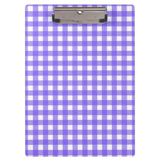 Periwinkle en witte gingham klembord (Voorkant)