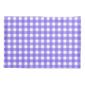 Periwinkle en witte gingham kussensloop (Achterkant)