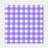 Periwinkle en witte gingham magneet (Voorkant)