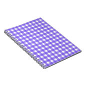 Periwinkle en witte gingham notitieboek (Rechterzijde)