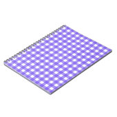 Periwinkle en witte gingham notitieboek (Linkerzijde)