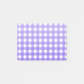 Periwinkle en witte gingham post-it® notes (Voorkant)