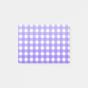 Periwinkle en witte gingham post-it® notes