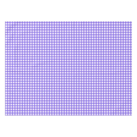 Periwinkle en witte gingham tafelkleed (Voorkant (Horizontaal))