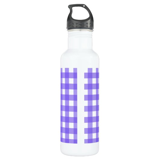 Periwinkle en witte gingham waterfles  (Achterkant)