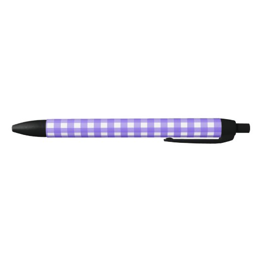 Periwinkle en witte gingham zwarte inkt pen (Bodem)