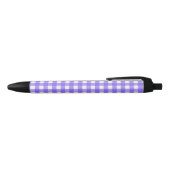 Periwinkle en witte gingham zwarte inkt pen (Bovenkant)