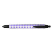 Periwinkle en witte gingham zwarte inkt pen (Achterkant)