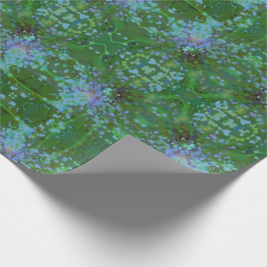 Periwinkle Explosion Holographic Abstract Art Cadeaupapier (Hoek)