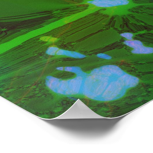 Periwinkle Explosion Holographic Abstract Art Poster (Hoek)