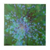 Periwinkle Explosion Holographic Abstract Art Tegeltje (Voorkant)