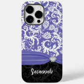 Periwinkle Faux Diamond Damask iPhone Case-Mate iPhone Case (Achterkant)