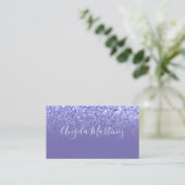 Periwinkle Faux Glitter Ombre Glam Visitekaartje (Staand voorkant)