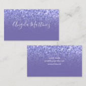 Periwinkle Faux Glitter Ombre Glam Visitekaartje (Voorkant / Achterkant)