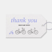 Periwinkle Fietsgeschenk Labels Cadeaulabel (Voorkant (Horizontaal))
