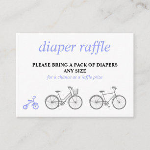 Periwinkle fietsluier Raffle Informatiekaartje