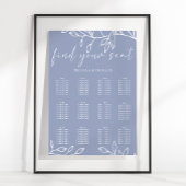 Periwinkle Flo Eenvoudige Huwelijkszitgrafiek Poster