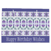 Periwinkle Floral Accented Groot Cadeauzakje (Achterkant)