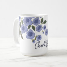 Periwinkle Floral Blooms Moderne aangepaste naam