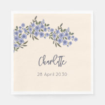 Periwinkle Floral Blooms Moderne aangepaste naam