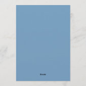 Periwinkle Floral Enchantment Wedding Kaart (Achterkant)