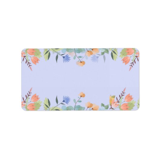 Periwinkle floral etiket (Voorkant)