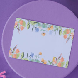 Periwinkle floral etiket
