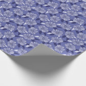 Periwinkle Floral Line Art Cadeaupapier (Hoek)