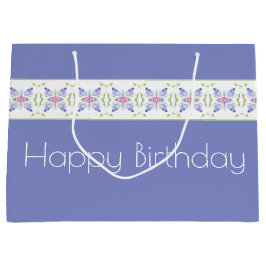 Periwinkle Floral Modern Groot Cadeauzakje