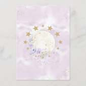 Periwinkle Floral Moon & Stars Books for Baby Girl Informatiekaartje (Achterkant)