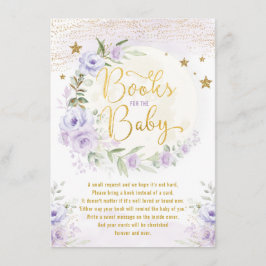Periwinkle Floral Moon & Stars Books for Baby Girl Informatiekaartje
